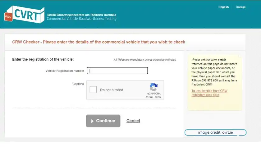 CVRT check date