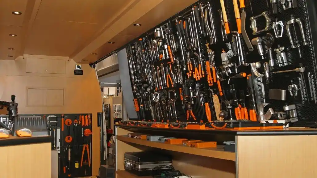 Wood van shelving