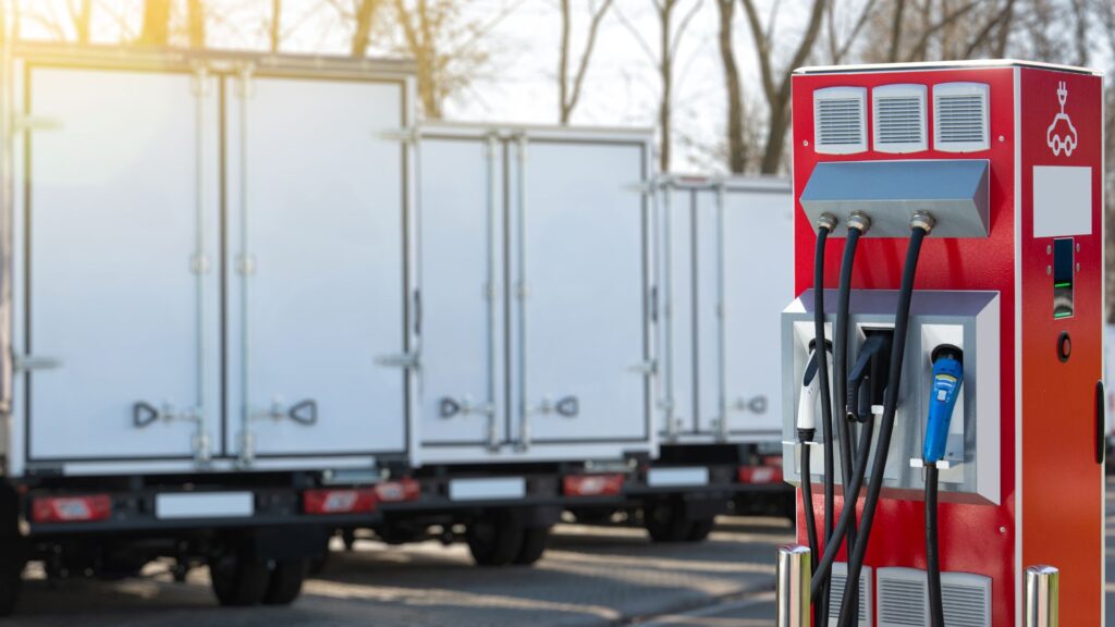 Electric trucks charging station