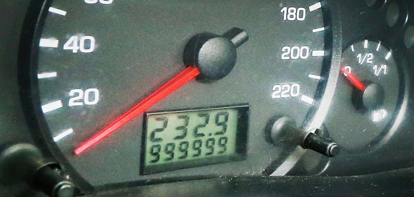 The odometer stuck at 999,999 km